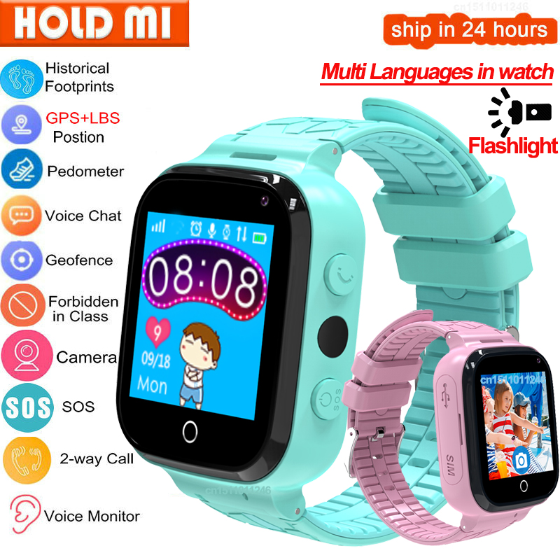 Smartwatch Watches For Kids With Gps - เด็กใหม่สมาร์ทนาฬิกา GPS Tracker SOS Monitor ตําแหน่งโทรศัพท์