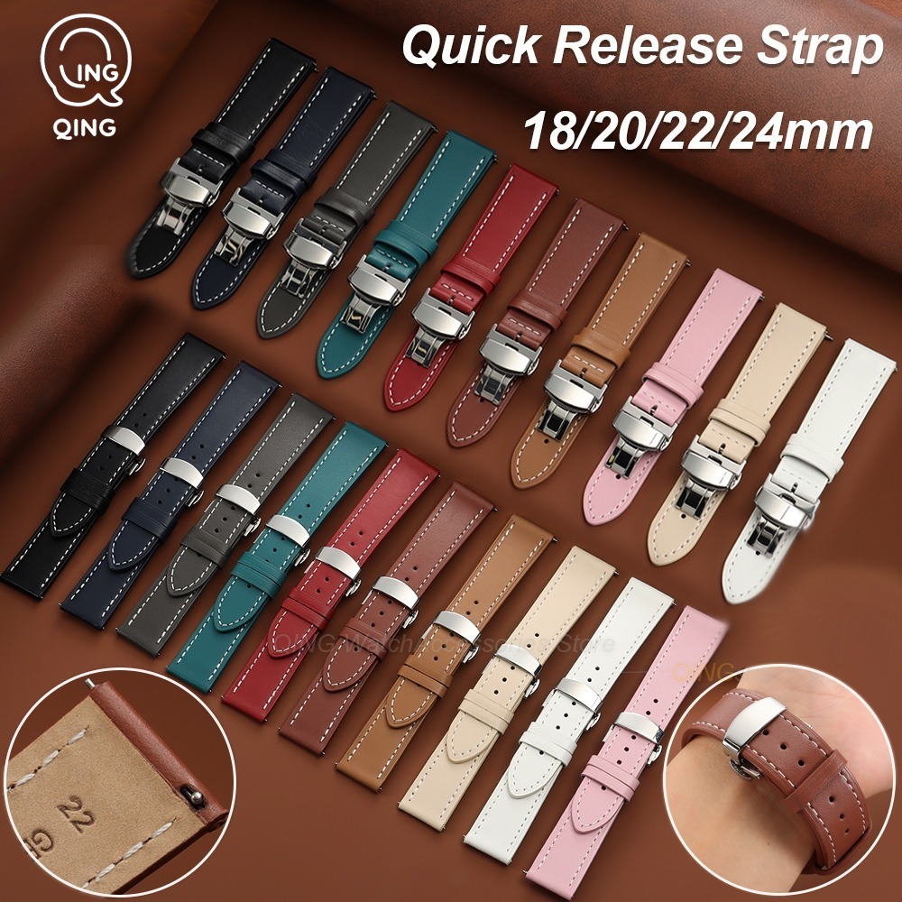 Smartwatch Vintage Watches For Women - สายนาฬิกาหนังวินเทจ ขนาด 18 มม. 20 มม.