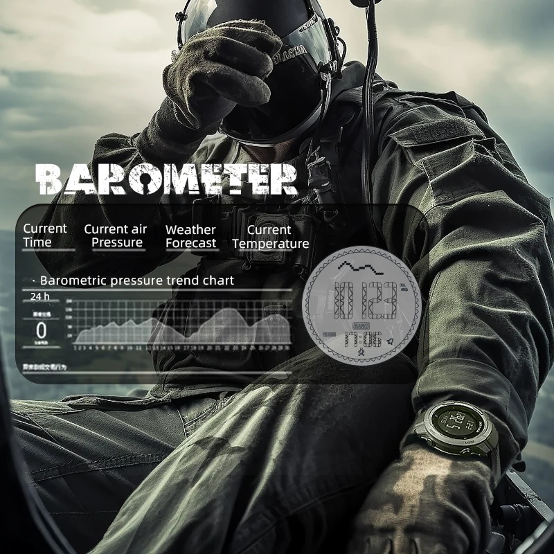นาฬิกาดิจิทัลสำหรับผู้ชาย NORT - Altimeter Compass Watch บทวิจารณ์และราคา