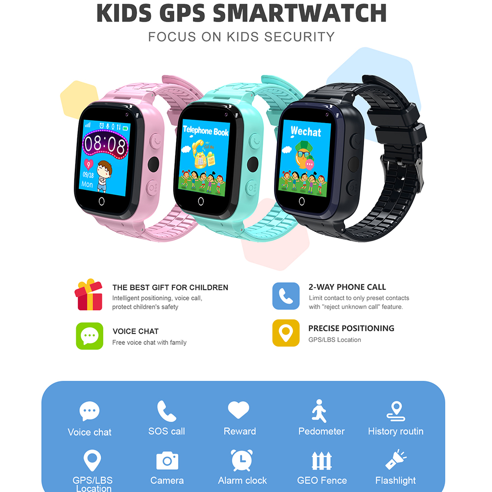 เด็กใหม่สมาร์ทนาฬิกา GPS Track - Smartwatch Watches For Kids With Gps บทวิจารณ์และราคา