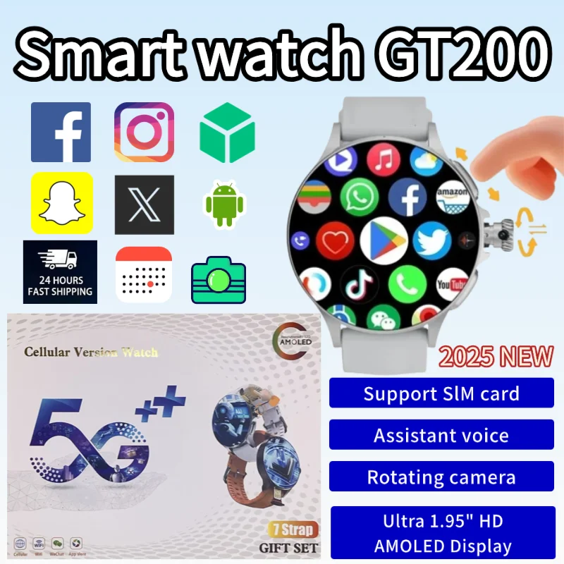 สมาร์ทวอทช์รุ่นใหม่ GT200 5G พ - Smartwatch Watches Price บทวิจารณ์และราคา