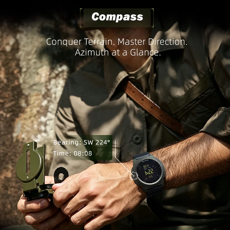 นาฬิกาดิจิทัลสำหรับผู้ชาย NORT - Altimeter Compass Watch บทวิจารณ์และราคา