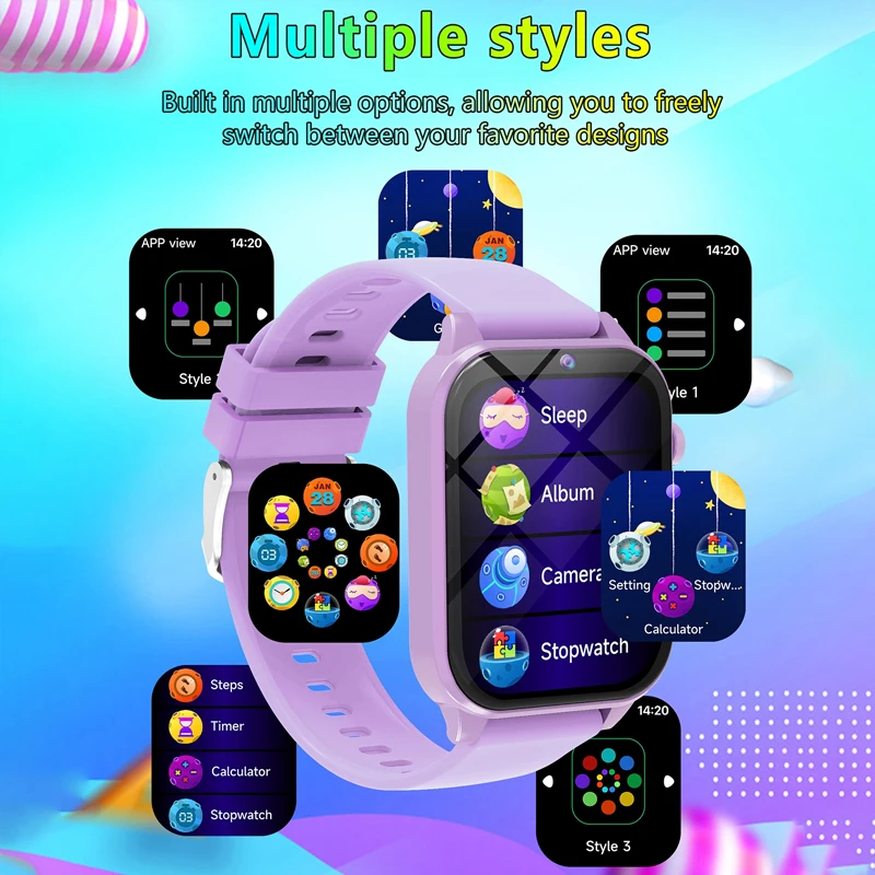 เกมเด็กสมาร์ทนาฬิกาไฟฉายกันน้ำ - Smartwatch Watches For Girls บทวิจารณ์และราคา
