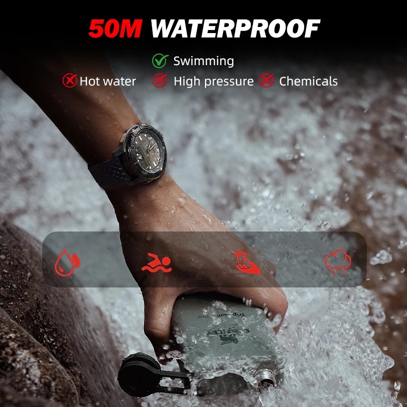 นาฬิกาข้อมือคาร์บอนไฟเบอร์สำหร - Altimeter Compass Watch บทวิจารณ์และราคา