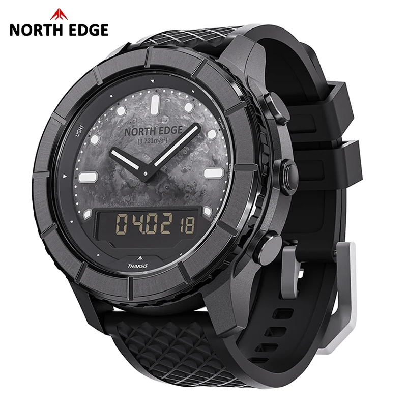 นาฬิกาข้อมือคาร์บอนไฟเบอร์สำหร - Altimeter Compass Watch บทวิจารณ์และราคา